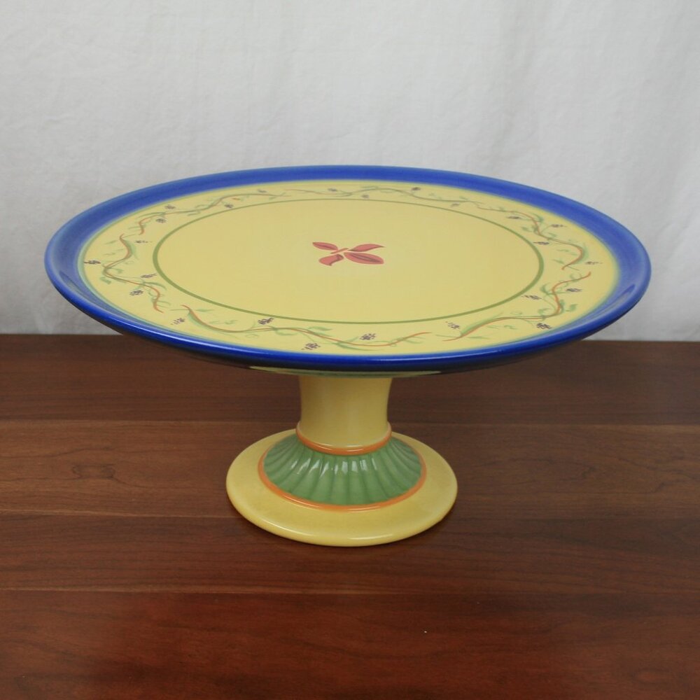 Pfaltgraff The Secrets of Pistouler 12" Cake Plate in Multicolor 2002-2012